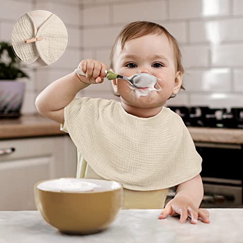 Lulu moon lulumoon Muslin Burp Cloths for Babies: 100% Soft Cotton Large Burping Cloths - Neutral Baby Burp Rags for Boy and Girl - Absorbent Burp Cloth for Spit-Ups 6 Pack - Image 5