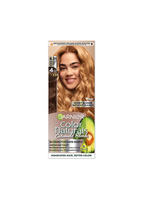 Garnier Color Naturals Caramelo Blonde Honey Blonde 8.31 Blonde for Dark Bases