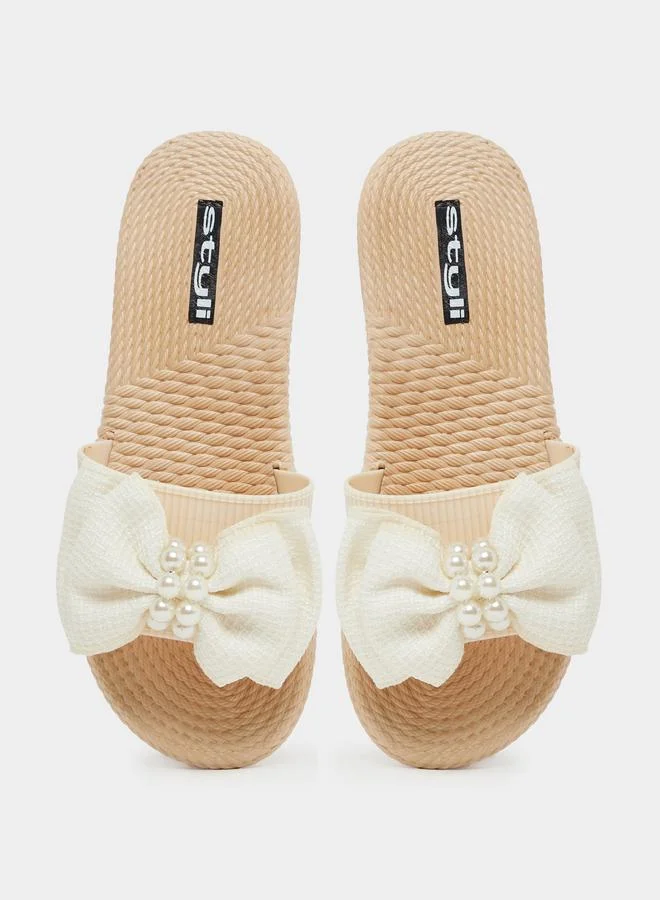 Styli Styli Beaded Bow Detail Slides