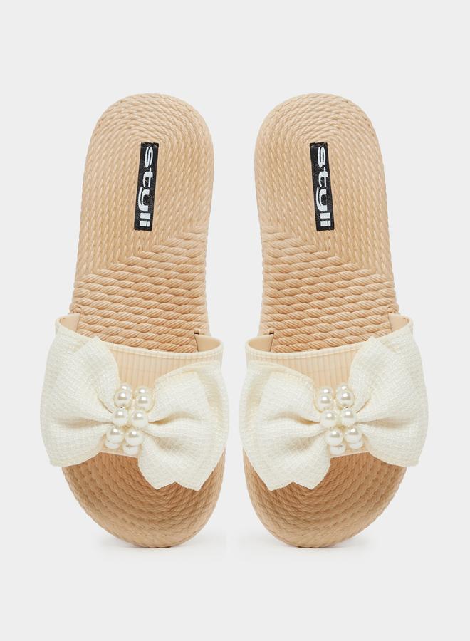 Styli Beaded Bow Detail Slides - Image 5