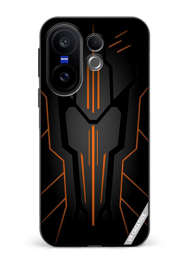 Protective Case Cover For Vivo X200 FE Black Sark Design Multicolour