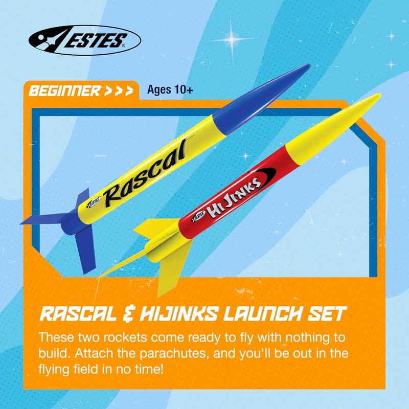 Estes Rascal & Hi Jinks Flying Model Rocket Launch Set - Image 2