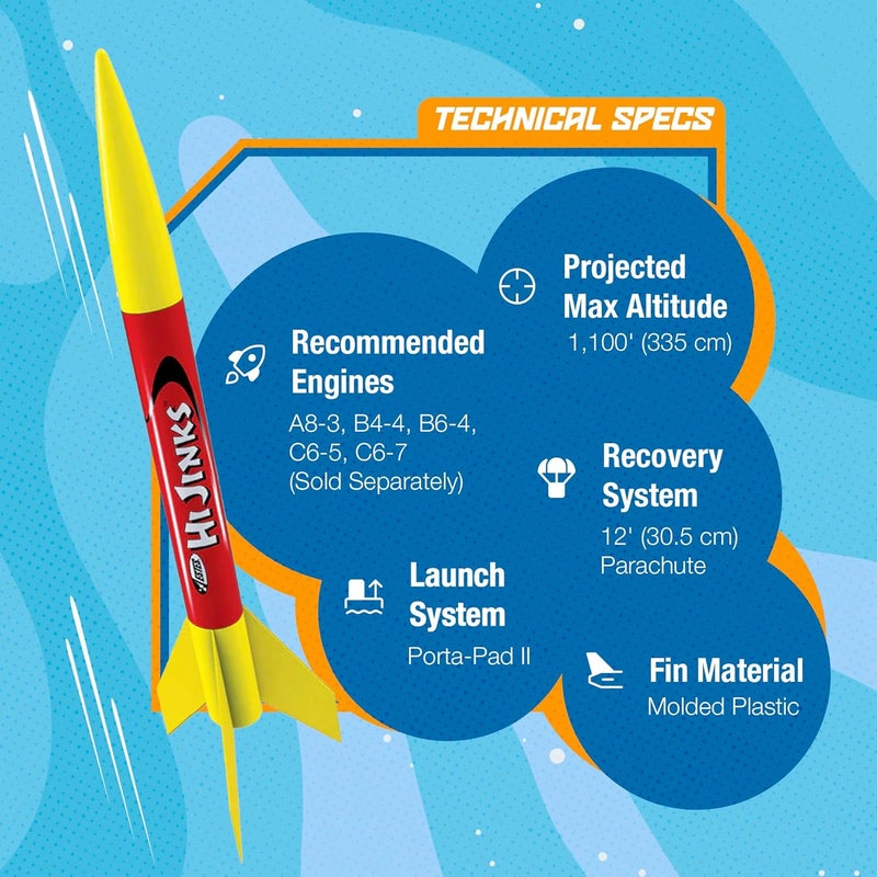 Estes Rascal & Hi Jinks Flying Model Rocket Launch Set - Image 5