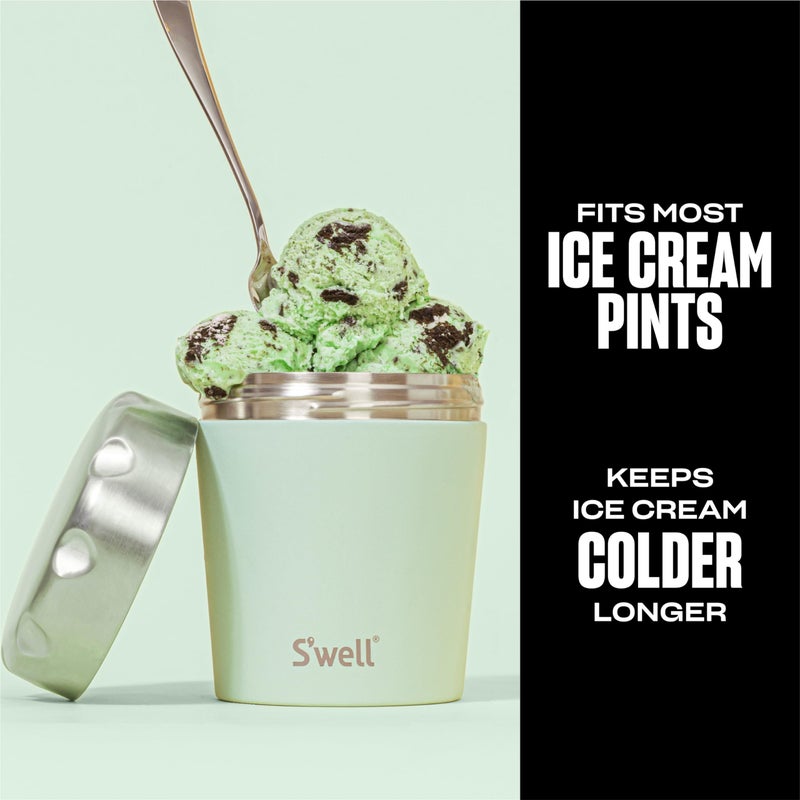 S'well S'well Stainless Steel Ice Cream Chiller  16oz  Mint  Triple Layered Vacuum Insulated Container Keeps Ice Cream Frozen For Up To Four Hours  BPA Free  - Image 2