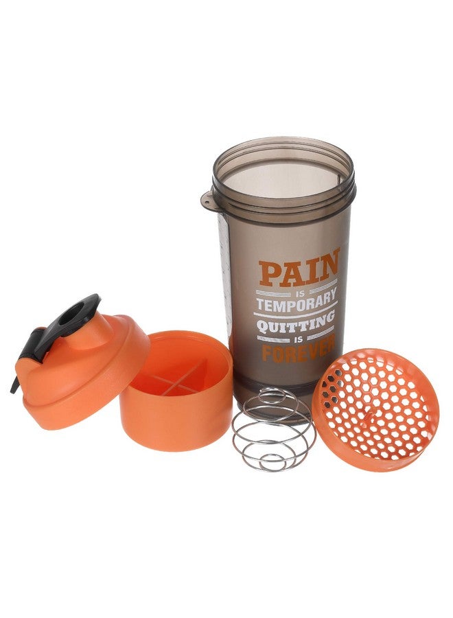 Kuber Industries 800 ML Shaker Bottle - BPA Free & Leakproof - Classic Protein Mixer Shaker Bottle (Orange) - Image 1