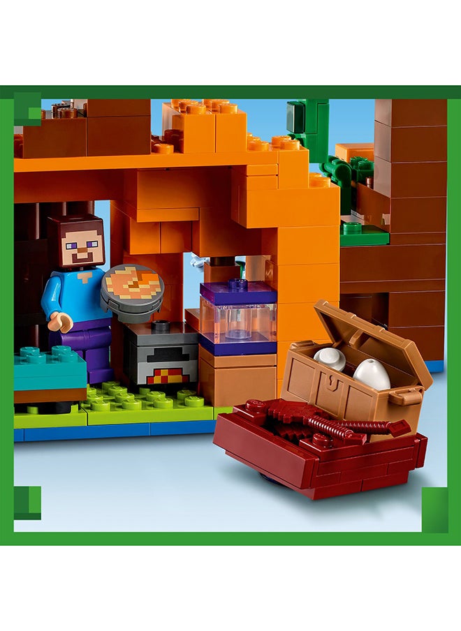 LEGO - Minecraft The Pumpkin Farm 21248 Building Toy Set; Hands-On Action In The Swamp Biome Featuring Steve, A Witch, Frog, Boat, Treasure Chest And An Action-Packed Pumpkin Patch; For Players Aged 8+ (257 Pieces) - Image 1