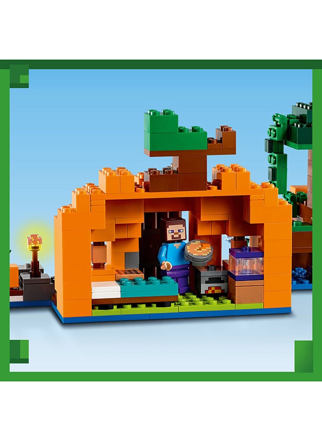 LEGO - Minecraft The Pumpkin Farm 21248 Building Toy Set; Hands-On Action In The Swamp Biome Featuring Steve, A Witch, Frog, Boat, Treasure Chest And An Action-Packed Pumpkin Patch; For Players Aged 8+ (257 Pieces) - Image 1