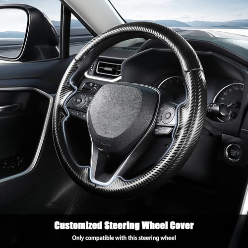Aimato Customized Steering Wheel Cover for Toyota Camry 2018-2024/RAV4 2019-2025/Corolla 2020-2025/Avalon 2019-2022/Venza 2021-2024 Thin,Anti-Slip,Scratch-Resistant Exclusive Car Accessory for Toyota - Image 2