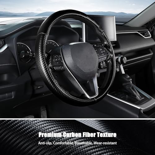 Aimato Customized Steering Wheel Cover for Toyota Camry 2018-2024/RAV4 2019-2025/Corolla 2020-2025/Avalon 2019-2022/Venza 2021-2024 Thin,Anti-Slip,Scratch-Resistant Exclusive Car Accessory for Toyota - Image 3