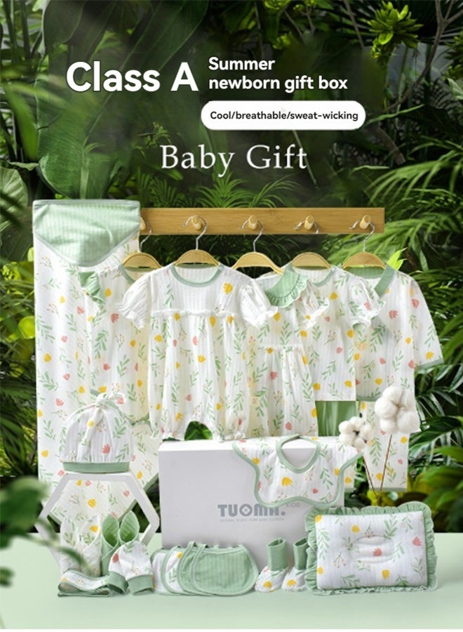 Beauenty Newborn Baby Gifts Set, 24-Piece Newborn Layette Gifts Set Baby Girl Boys Gifts Premium Cotton Baby Clothes Accessories Set Fits Newborn - Image 2