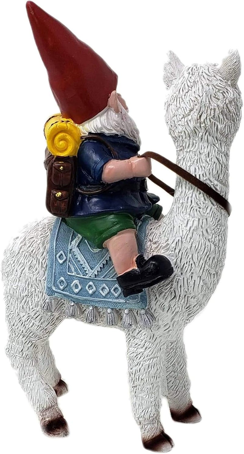 Funny Guy Mugs Gnome and a Llama Statue- Indoor/Outdoor Garden Gnome Sculpture for Patio, Yard or Lawn - Image 4