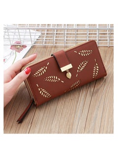 Generic Wallet for Women Long Slim Minimalist Wallet Ladies Women Purse Large Capacity Pu Leather Credit Card Holder  - Image 1