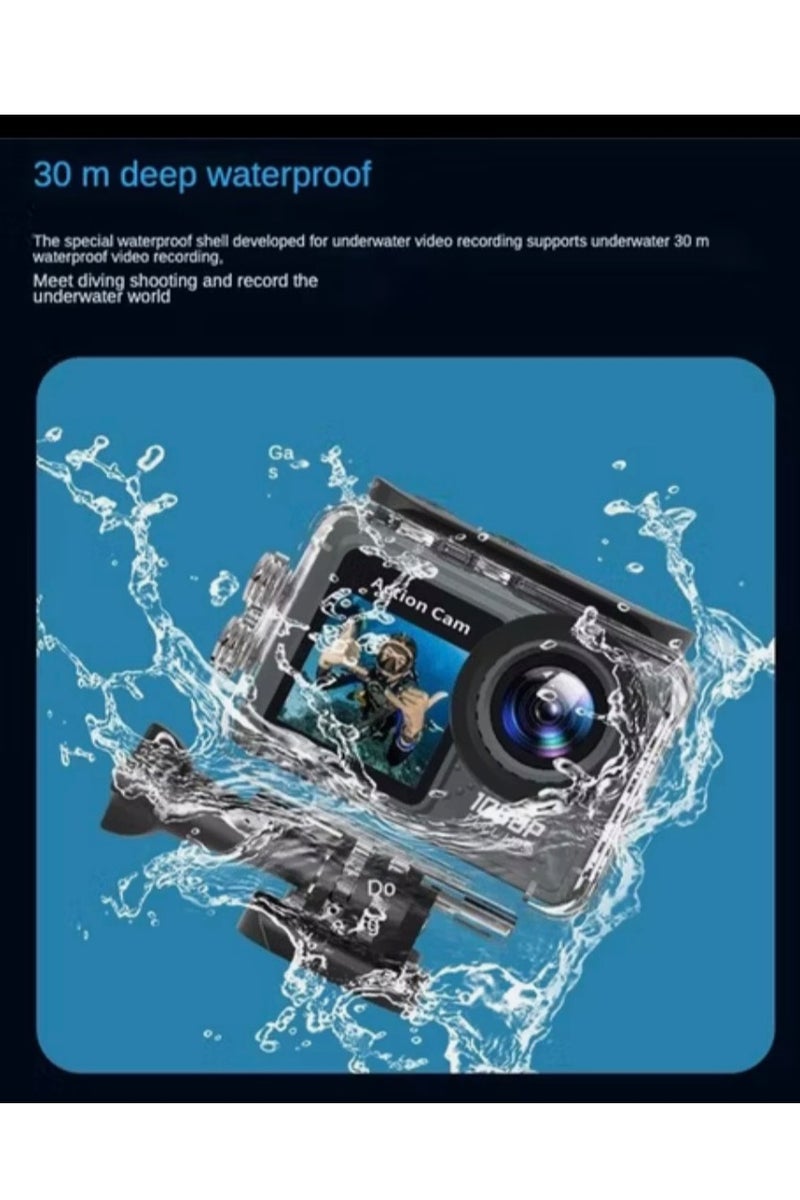 Generic F502AA-G 2-Inch 1080P HD WiFi Action Camera with 30M Waterproof Case – Wide Angle Sports Cam  - Image 2