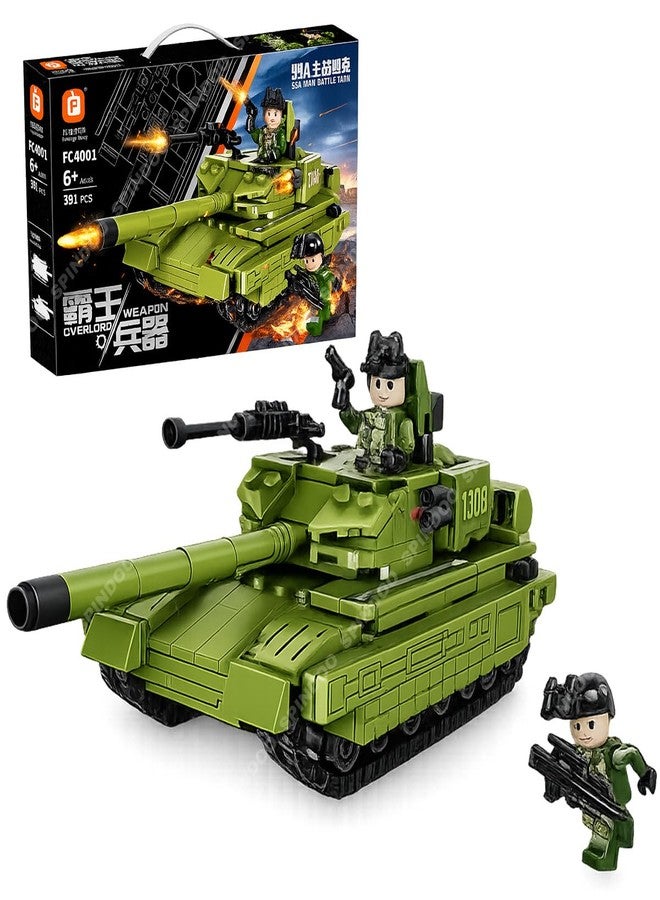 Spindoo 99A Main Battle Tank Building Block Set 391 PCS | Military Army Tank Construction Toy Model Kit for Kids Boys 6+ | Educational STEM DIY Brick Toy | ABS Plastic Building Blocks - Image 1