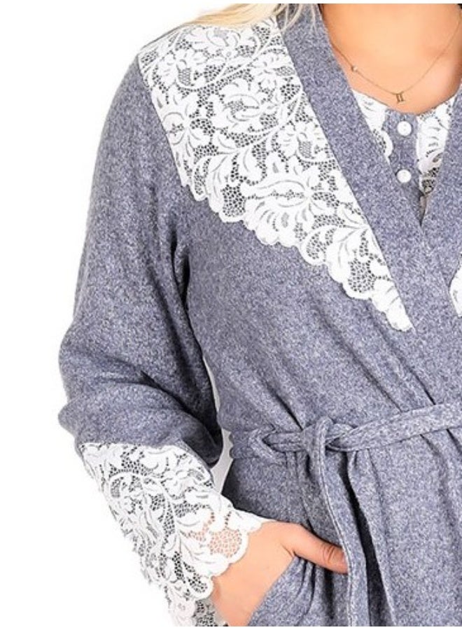 Dadoush Very special robe shirt, maxi nightgown with long robe made of soft cotton - Image 2