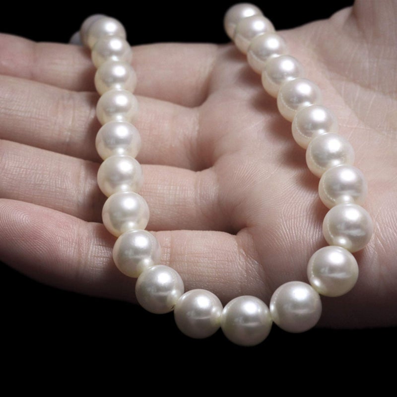 Aisansty Long Pearl Necklace for Women Layered Cream White Faux Pearl Beads Strand Necklace Costume Jewelry,Diameter Pearl 7MM,69" - Image 5