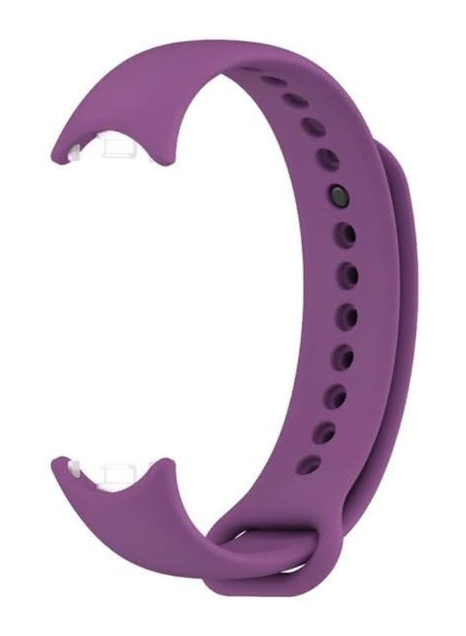 Soft Silicone Strap Replacement Band For Xiaomi Mi Band 8 - Purple  - Image 2