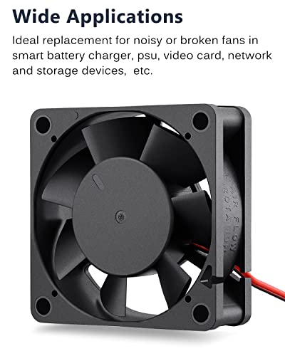 GDSTIME Dual Ball Bearing 60mm x 60mm x 20mm 12v Brushless DC Cooling Fan - Image 2