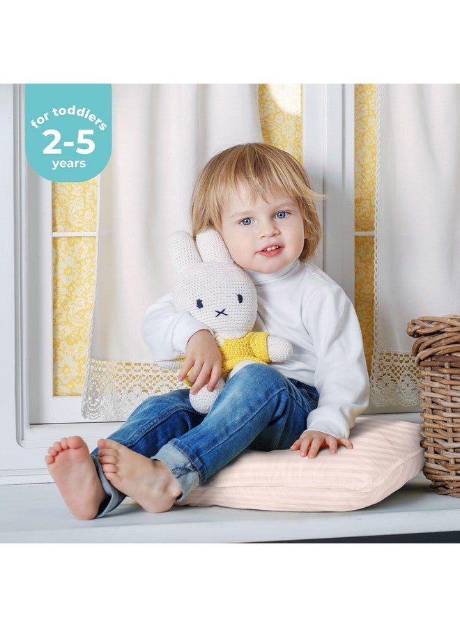 Utopia Bedding Toddler Pillow (Light Pink 2 Pack) 13X18 Pillows For Sleeping Soft And Breathable Cotton Blend Shell Small Kids Pillow Perfect For Toddler Bed And Travel (Intended For Age 2 And Up) - Image 2