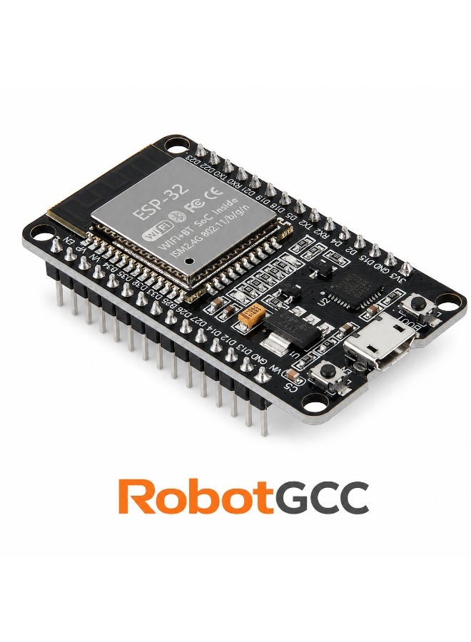 robotgcc ESP32 ESP-WROOM-32 Development Board WiFi + Bluetooth CP2102 Micro USB Dual-Core 240MHz 38-Pin IoT Development Module - Image 1