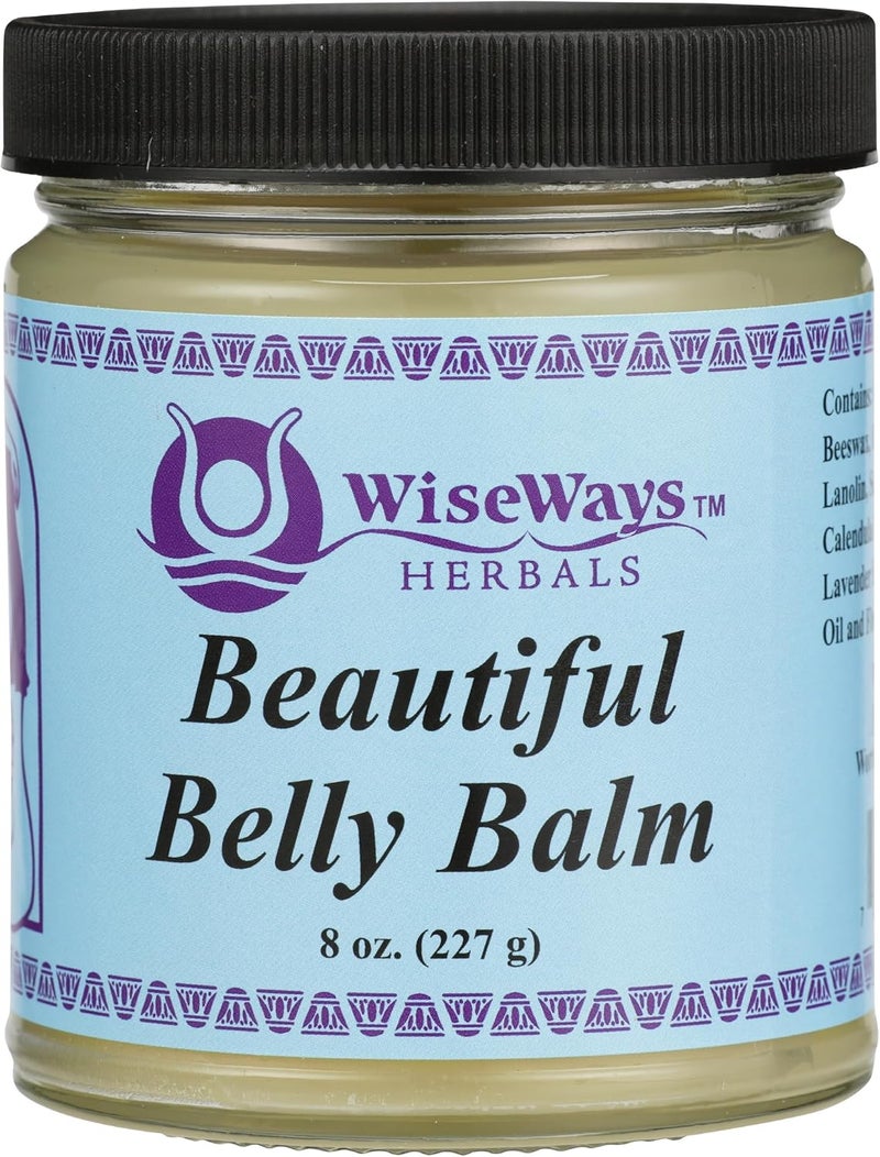 Wise Ways Herbals Beautiful Belly Balm - 8 oz Natural Moisturizing Cream for Pregnant Skin - Image 1