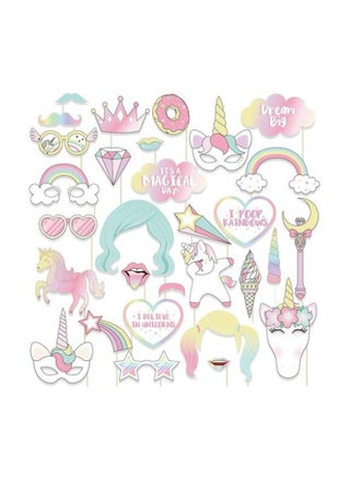 29Pcs/Set Photo Props Birthday Party Unicorn Photo Booth Props Unicorn Party Supplies Funny Rainbow Unicorn Pegasus Photo Props For Unicorn Baby Shower Birthday Party Decoration Favors Supplies - pzsku/Z468D7BA2BED1813E2455Z/45/_/1708605674/88f23f6f-e350-472b-b49e-4503ee847325