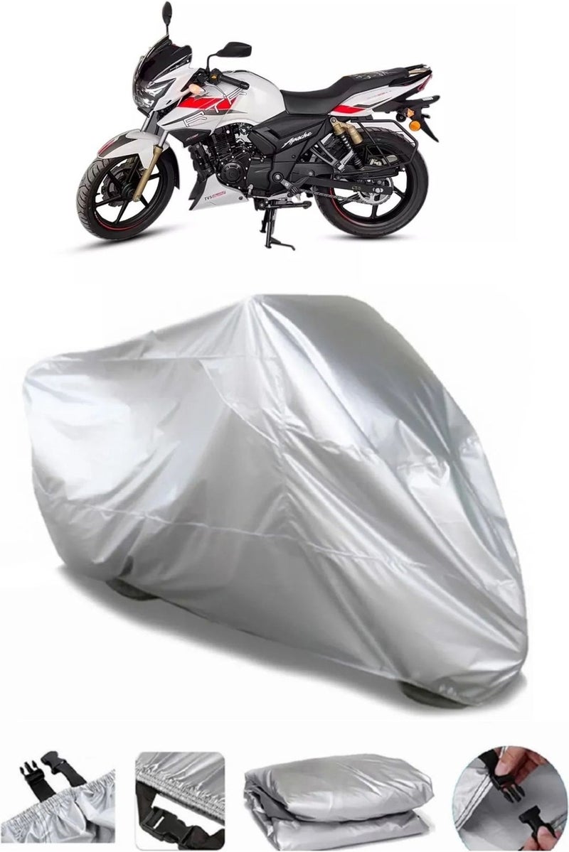 Tvs Apache Rtr 180 Grey Waterproof Motorcycle Canvas Premium
