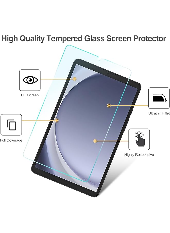 Procases 1 Pack Screen Protector For Galaxy Tab A9 8.7 Inch 2023 9H Hardness Tempered Glass Hd Clear Screen Film Guard For 8.7 Inch Galaxy Tab A9 Tablet Sm X110 X115 X117 - Image 3