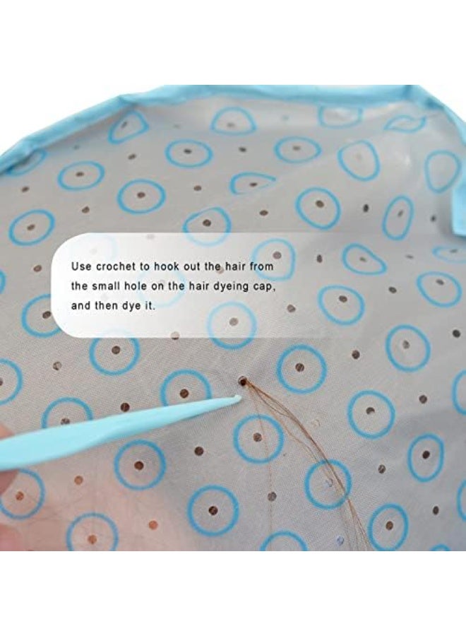 yantaisiyu Hair Coloring Kit Highlight Cap Hair Coloring Dye Cap Frosting Cap with Plastic Crochet Hook for Dyeing Hairdressing (1 Pc) - Image 1