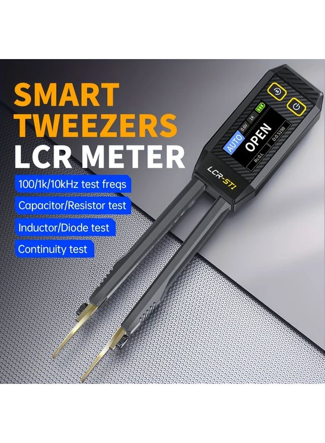 LCR ST1 Smart Bridge Tweezer Auto Multimeter For SMD ESR Resistance Capacitance Inductance Test - Image 2