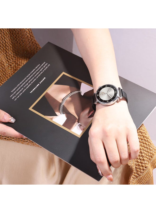 Mssm Compatible Huawei Watch Gt4/5/4/gt3 Pro Strap, Wheat Ear Metal Magnetic Buckle Watchband, Slim Waistband For Women , 41mm Dial-18mm - Image 5