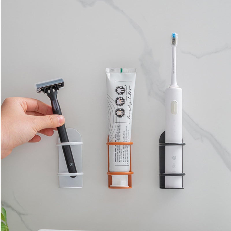Modern Gold Wall Mounted Bathroom Organizer Rustproof Storage Shelf For Electric Toothbrush And Shaver - Image 3
