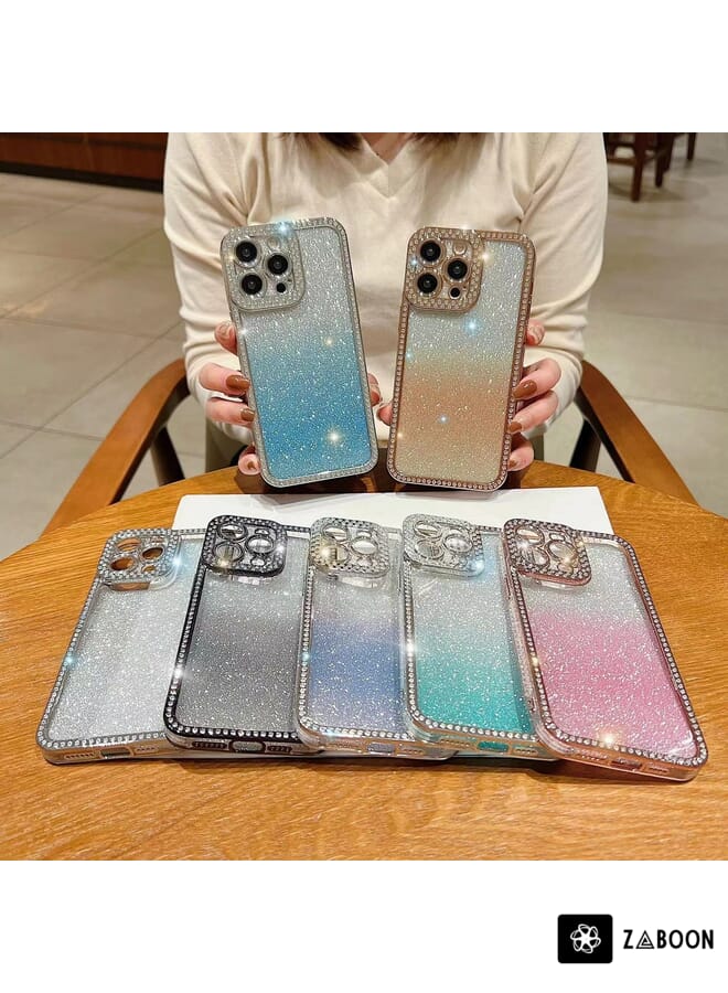 Zaboon Protective Case For iPhone 11 Diamond Gradient Glitter Plated TPU - Image 2