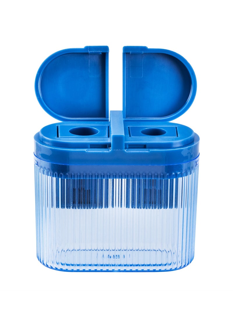 Deli EH553 Pencil Sharpener with Canister 1 piece, 2-Hole for 8mm & 9.2mm Pencils – ideal for classrooms, studios, and daily writing - Image 2