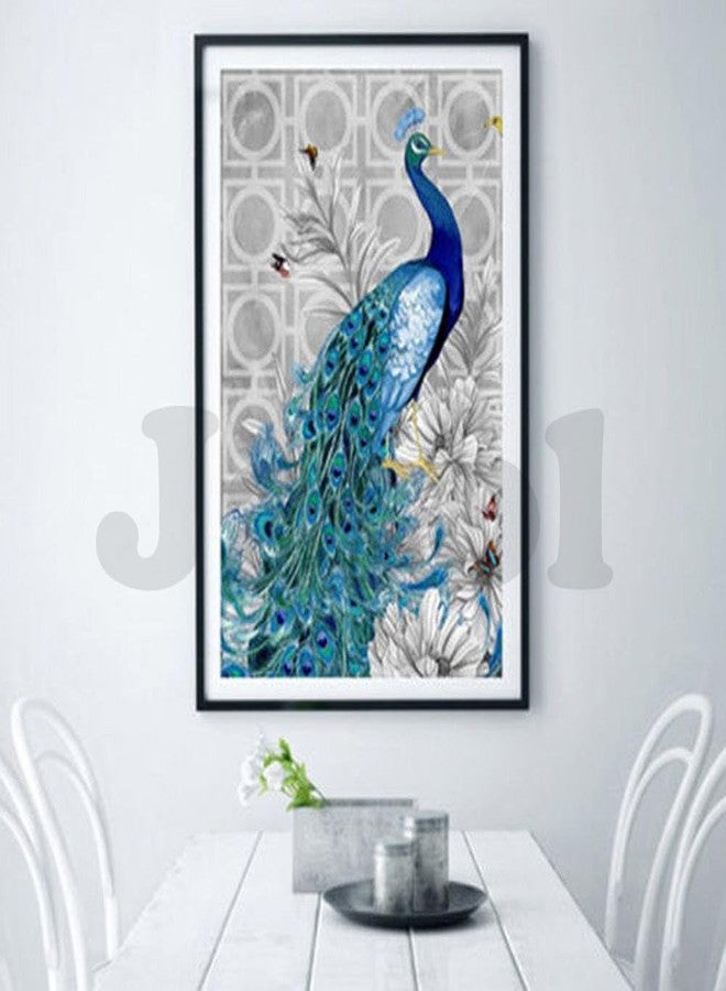 Jasol Diamond Painting Kit, 40x30 Cms, Full Drill, 5D Crystals, Home Wall Decor Gift Set (Peacock M45526) - Image 4