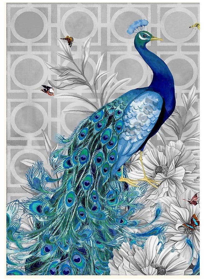 Jasol Diamond Painting Kit, 40x30 Cms, Full Drill, 5D Crystals, Home Wall Decor Gift Set (Peacock M45526) - Image 1