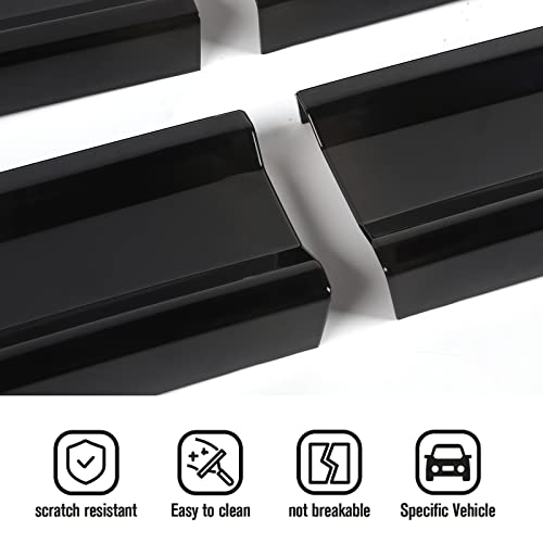 JeCar Smoked Tail Light Covers Rear Light Guards Exterior Accessories for Dodge Challenger 2009-2014, Black - Image 2