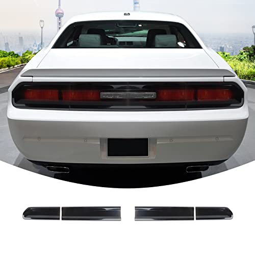 JeCar Smoked Tail Light Covers Rear Light Guards Exterior Accessories for Dodge Challenger 2009-2014, Black - Image 1