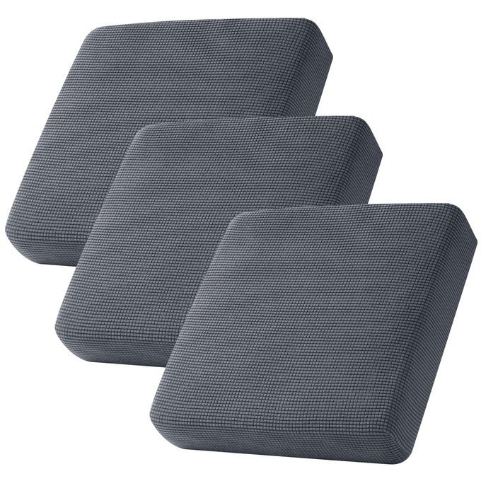 3PIECE STRETCH COUCH CUSHION COVERS SOFA SEAT SLIPCOVERS FOR PETS SUITABLE FOR ARMCHAIR LOVESEAT SOFA WITH SPANDEX JACQUARD WASHABLE FABRIC3PIECEGREY