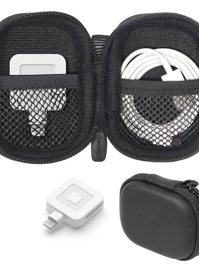 CaseSack Customized Protective and Carry case for Square Reader for magstripe, with Both Lining mesh Pockets for up to 2 Square Reader - Image 1