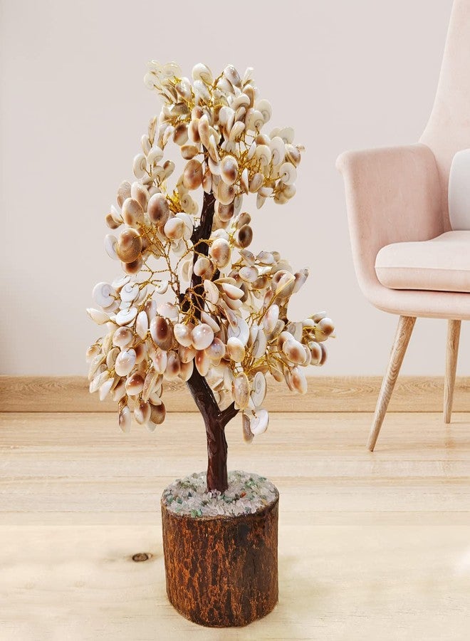 9Dzine Gomti Chakra M-Seal Gold Wire Tree 410 Beads for Home Decor, Good Luck Housewarming Gifts - Image 3