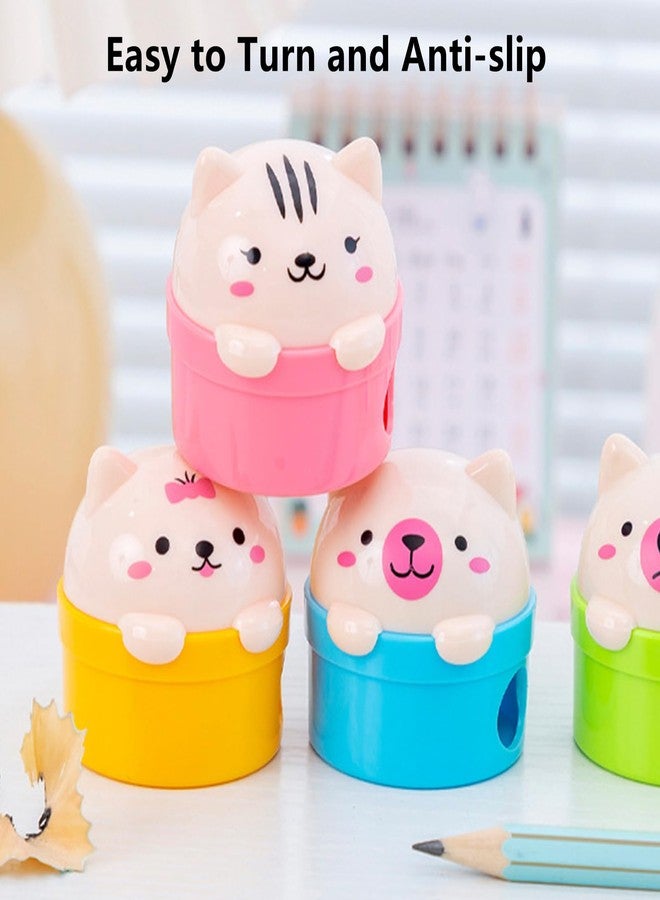 Fuzdaycu 2 Pcs Popular Bear Pencil Sharpener Colored Handheld Pencil Sharpener Desktop Decoration for Home Office Party Favor Supplies, Color Random - Image 5