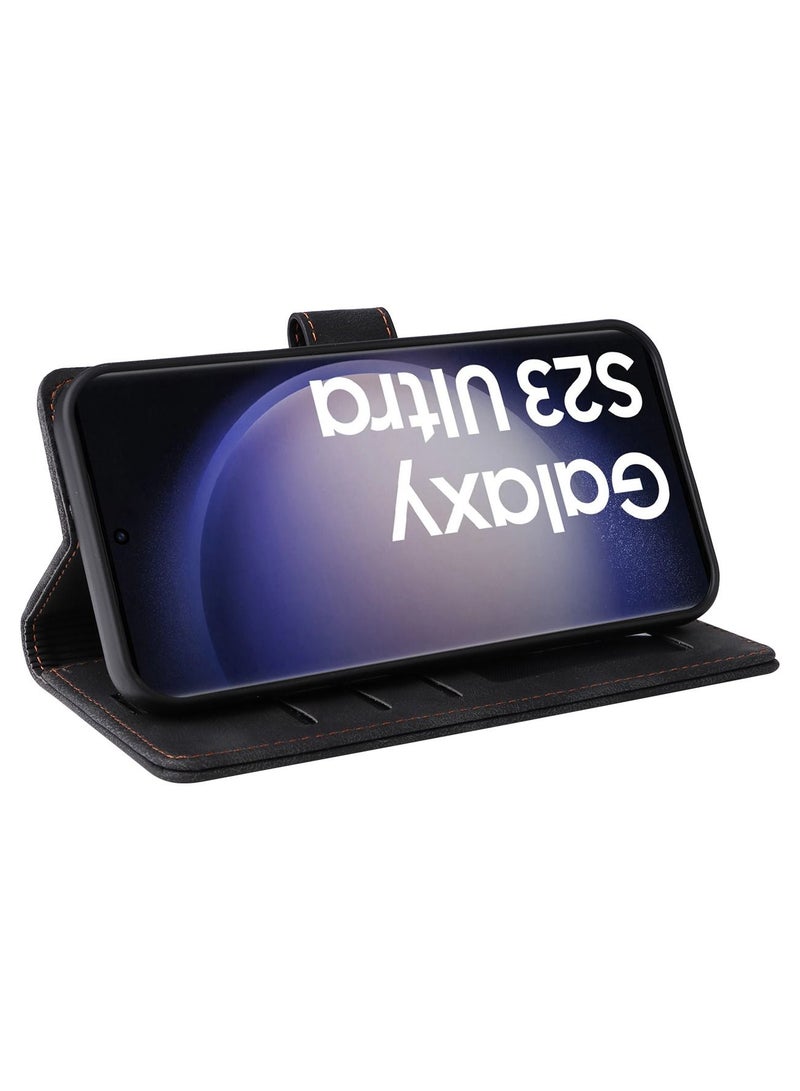 Suteni Flip Cover Hidden Card Slots Leather Phone Case for Samsung - Image 3