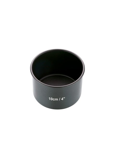 Masterclass Kcmchb30 10 Cm Deep Cake Tin With Pfoa Non Stick And Loose Bottom 1 Mm Carbon Steel 4 Inch Mini Round Pan Grey