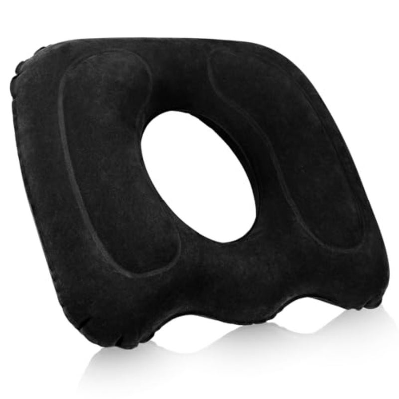 1 Pcs Inflatable Seat Cushion 18.1'' x 15.7'' x 4.7'' Portable Pillow Height Adjustable Hemorrhoid Pillow for Tailbone Back Pain Bed Sore Home Car Chair Wheelchair Sitting - Image 1