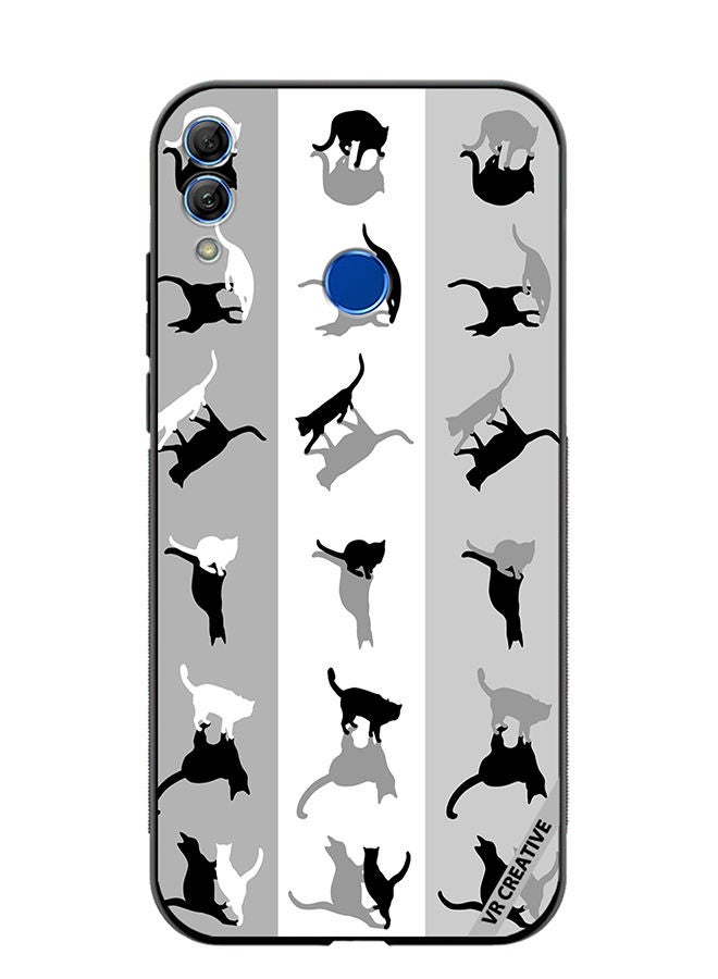 Protective Case Cover For Honor 10 Lite Cats Spook Design Multicolour
