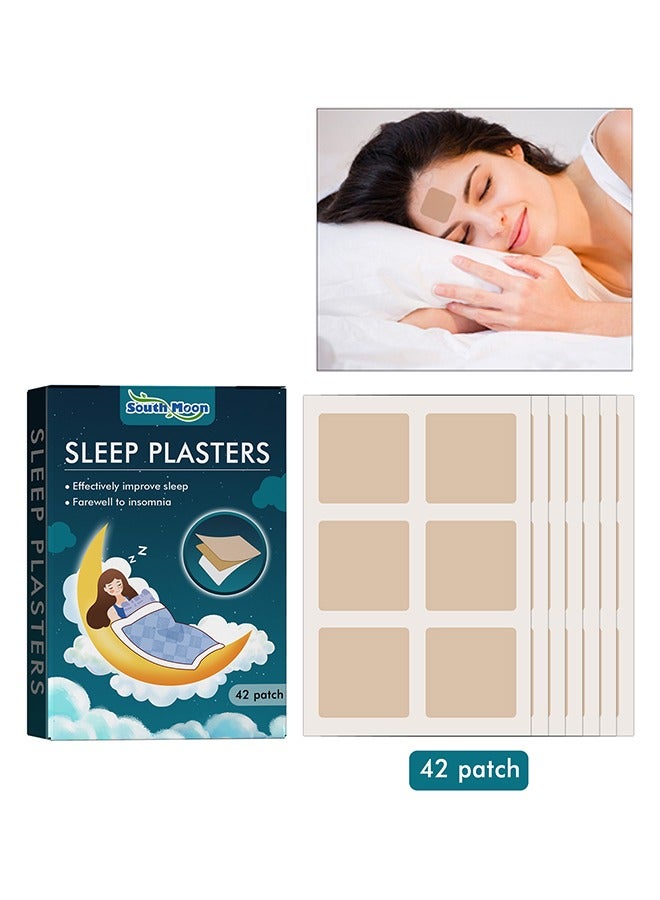 SOUTH MOON 42 PCS Sleep Plasters for Adults, All Natural Deep Sleep Patches,Enhance Sleep Quality, Promotes Restful Sleep, Sleep Care Solution, Relieves Fatigue  - Image 1