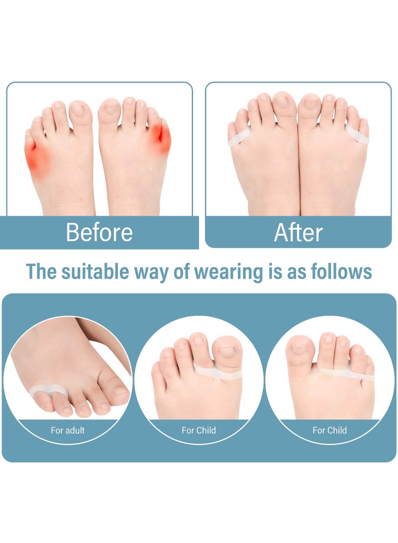 Sweet seven مصحح بونيون خياط من السيليكون - 5 أزواج مع 2 حلقة، فاصل أصابع القدم الصغيرة للأصابع المتداخلة، تخفيف ألم البونيونيت - Image 5