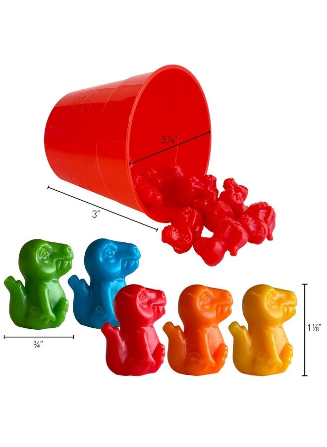 Hapinest Dinosaur Math Counters Color Sorting and Counting Activity Set - Educational Learning Games for Toddlers Preschool and Homeschool - Like Counting Bears - Image 3