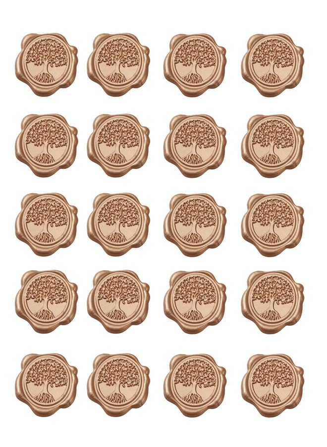 FFZDENA 20Pcs Wax Seal Stamp Kit, Embossing Wax Seal Stickers with Tree of Life Design, Self-Adhesive Wax Stamp for Wedding Invitations, Gift Wrapping, Party Decor - Image 1